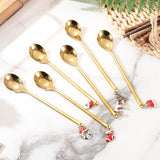 100Pcs/Lot Christmas Dessert Spoons in Stainless Steel Kitchen Essentials