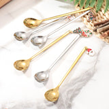 100Pcs/Lot Christmas Dessert Spoons in Stainless Steel Kitchen Essentials