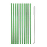 10Pcs Reusable Metal Drinking Straws in Stainless Steel Kitchen Essentials