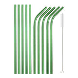 10Pcs Reusable Metal Drinking Straws in Stainless Steel Kitchen Essentials