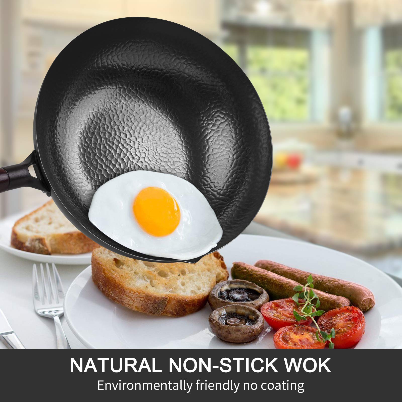 12.5" Carbon Steel Wok Kitchen Essentials