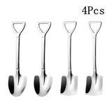 2 or 4 piece - Shovel Style Coffee Spoon Cutlery Set Kitchen Essentials