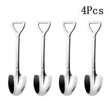 2 or 4 piece - Shovel Style Coffee Spoon Cutlery Set Kitchen Essentials