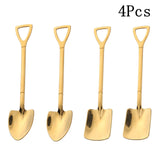 2 or 4 piece - Shovel Style Coffee Spoon Cutlery Set Kitchen Essentials