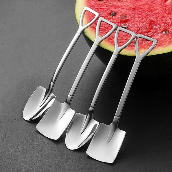 2 or 4 piece - Shovel Style Coffee Spoon Cutlery Set Kitchen Essentials