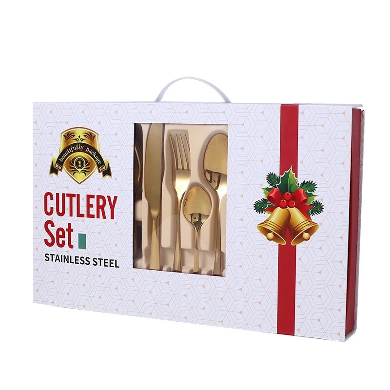 24Pcs Christmas Gifts Cutlery Set in Stainless Steel Kitchen Essentials