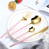 24pcs Gold or Stainless Steel, Boxed Dinnerware Set eprolo