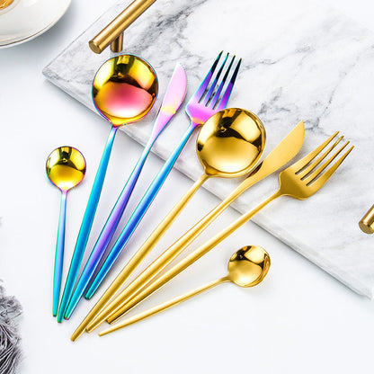 24pcs Gold or Stainless Steel, Boxed Dinnerware Set eprolo