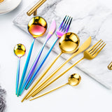 24pcs Gold or Stainless Steel, Boxed Dinnerware Set eprolo