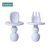 2pc Baby Silicone Dinnerware Cutlery Kitchen Essentials