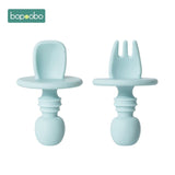 2pc Baby Silicone Dinnerware Cutlery Kitchen Essentials