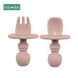 2pc Baby Silicone Dinnerware Cutlery Kitchen Essentials