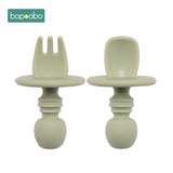 2pc Baby Silicone Dinnerware Cutlery Kitchen Essentials