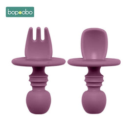 2pc Baby Silicone Dinnerware Cutlery Kitchen Essentials