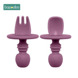 2pc Baby Silicone Dinnerware Cutlery Kitchen Essentials