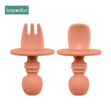 2pc Baby Silicone Dinnerware Cutlery Kitchen Essentials