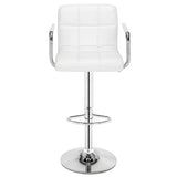 2pcs 60-80cm 6 Checks Round Cushion  Bar Stool White hello-826