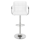 2pcs 60-80cm 6 Checks Round Cushion  Bar Stool White hello-826