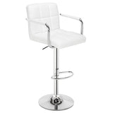 2pcs 60-80cm 6 Checks Round Cushion  Bar Stool White hello-826