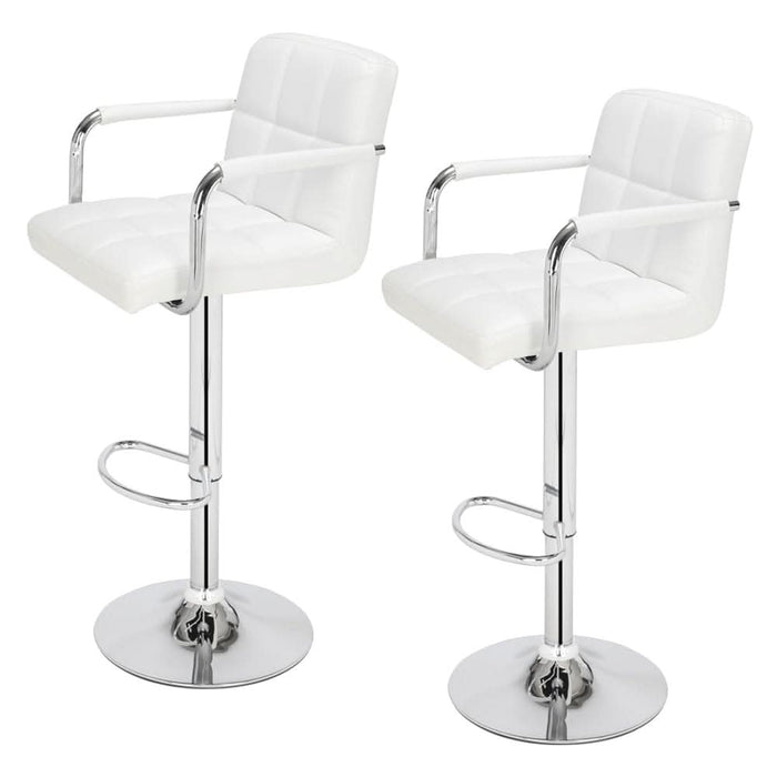 2pcs 60-80cm 6 Checks Round Cushion  Bar Stool White hello-826