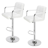 2pcs 60-80cm 6 Checks Round Cushion  Bar Stool White hello-826