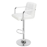 2pcs 60-80cm 6 Checks Round Cushion  Bar Stool White hello-826