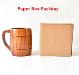350ml Classic Style Natural Wooden Mug Kitchen Essentials