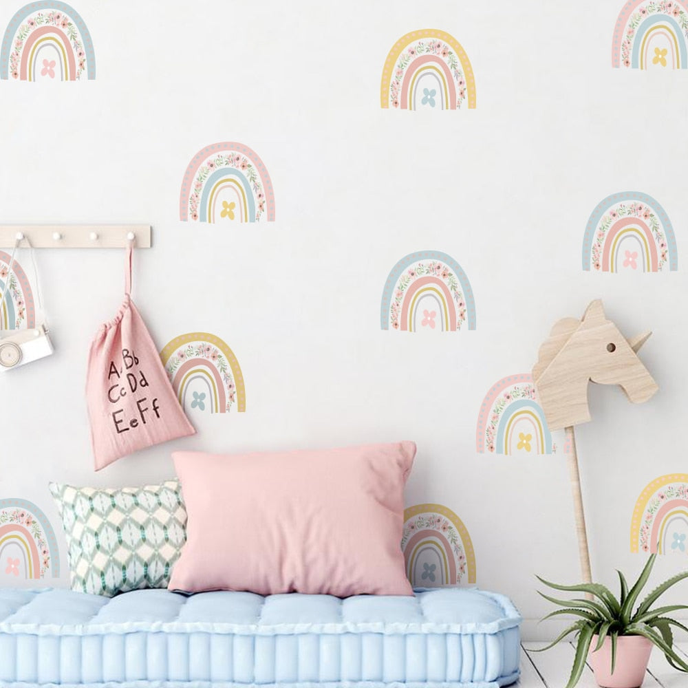 36 Pcs Rainbow Vinyl Decorative Wall Stickers Kitchen Essentials