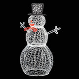 3ft Clear Acrylic with 100 String Lights Garden Snowman Decoration hello-826
