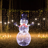 3ft Clear Acrylic with 100 String Lights Garden Snowman Decoration hello-826