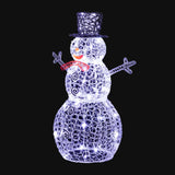3ft Clear Acrylic with 100 String Lights Garden Snowman Decoration hello-826