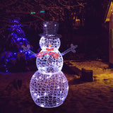 3ft Clear Acrylic with 100 String Lights Garden Snowman Decoration hello-826