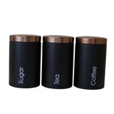 3pcs Canister Set Tea, Coffee, Sugar Storage Set Kitchen Essentials
