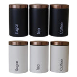 3pcs Canister Set Tea, Coffee, Sugar Storage Set Kitchen Essentials