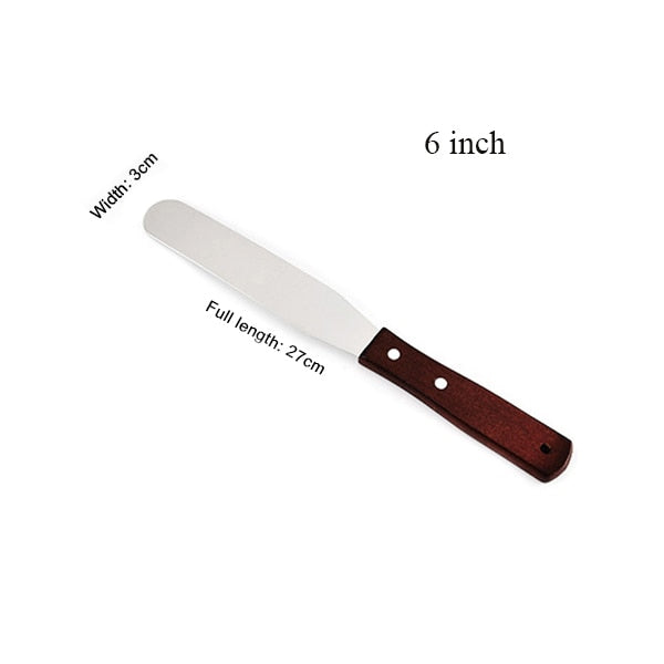 4/6/8/10 Inch Stainless Steel Cake Butter & Icing Smoother Knife Kitchen Essentials