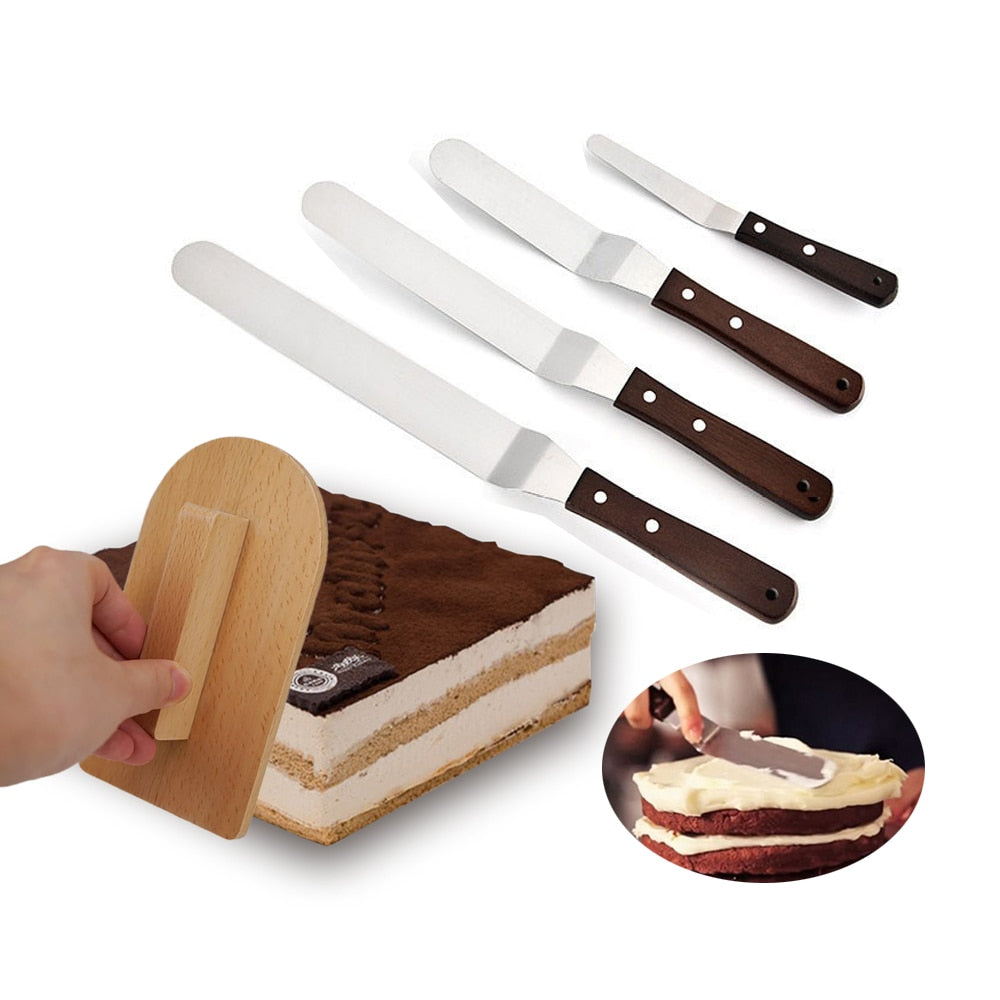 4/6/8/10 Inch Stainless Steel Cake Butter & Icing Smoother Knife Kitchen Essentials