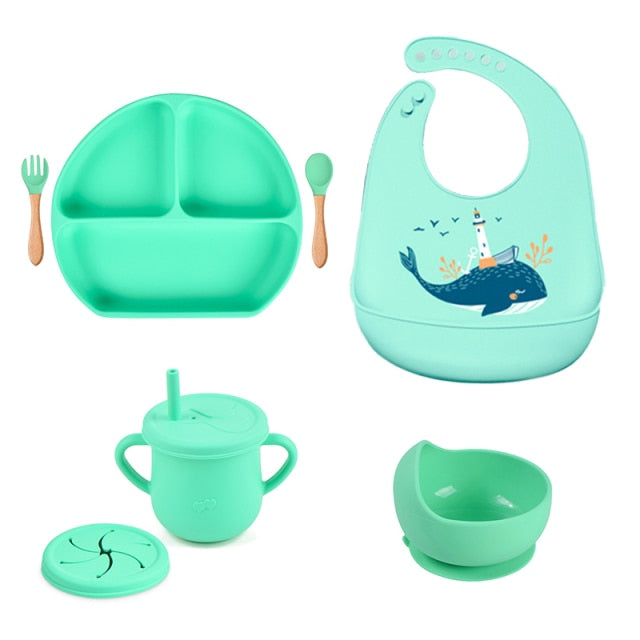 4/6/8 PCS Baby Dinner Set Kitchen Essentials