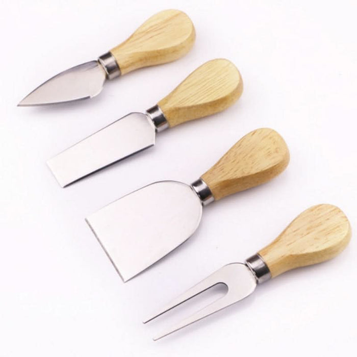 4Pcs Stainless Steel Cheese Knives Set With Bamboo Wooden Handle eprolo