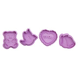 4Pcs/set Plastic Cookie Baking Moulds Kitchen Essentials