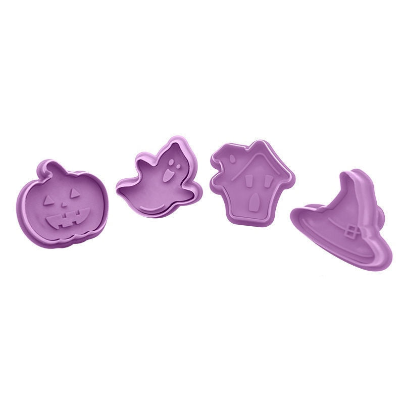 4Pcs/set Plastic Cookie Baking Moulds Kitchen Essentials