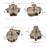 4Pcs/set Plastic Cookie Baking Moulds Kitchen Essentials
