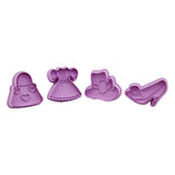 4Pcs/set Plastic Cookie Baking Moulds Kitchen Essentials