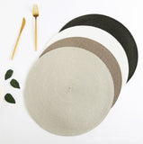 4pcs Woven Heat Resistant Tableware Placemats Kitchen Essentials