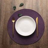 4pcs Woven Heat Resistant Tableware Placemats Kitchen Essentials