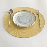 4pcs Woven Heat Resistant Tableware Placemats Kitchen Essentials
