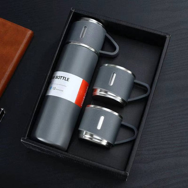 500Ml Bullet Double-Layer Stainless Steel Thermos Tumbler Flask Kitchen Essentials