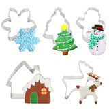5Pcs/set DIY Baking - Xmas Cake Molds Kitchen Essentials