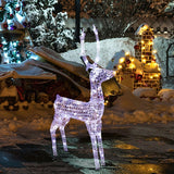 5ft Clear Acrylic Single Deer With 200 Lights Garden Elk Decoration hello-826
