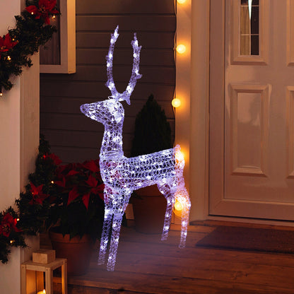 5ft Clear Acrylic Single Deer With 200 Lights Garden Elk Decoration hello-826