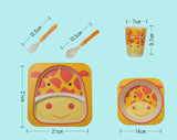 5pcs/set Baby Bamboo Tableware eprolo